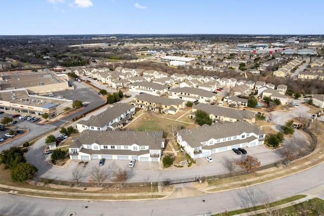 drone / aerial view with a residential view