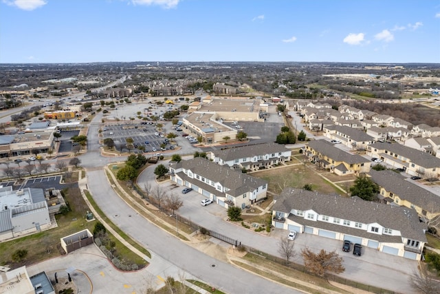 aerial view with a residential view