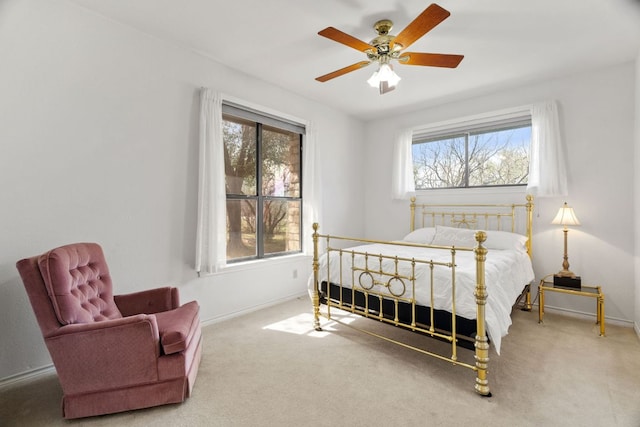 1306 Far W Rd, Horseshoe Bay, TX 78657 - bedroom with carpet and ceiling fan