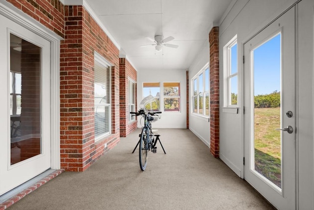 3660 Stagecoach Ranch Loop, Dripping Springs, TX 78620 - sunroom featuring brick wall and carpet