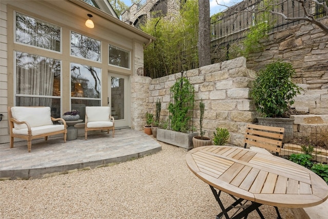 view of patio / terrace with fence