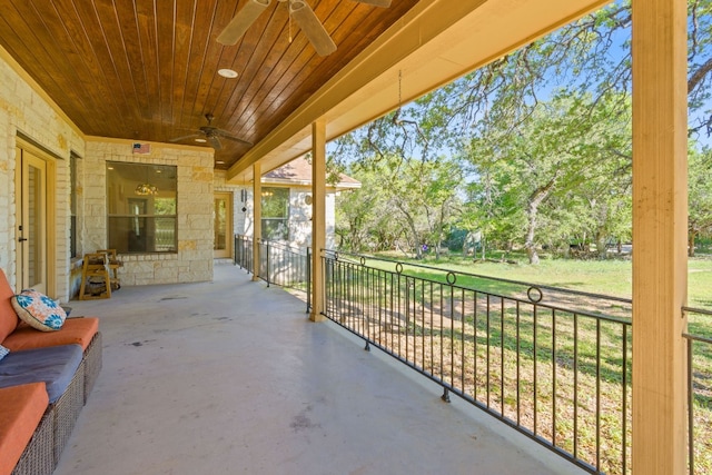 10221 David Moore Dr Unit 1 & 2, Austin, TX 78748 - view of patio featuring a ceiling fan