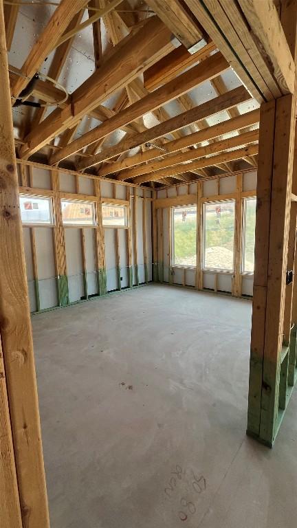 1408 Jolie Rose Bnd, Leander, TX 78641 - miscellaneous room featuring unfinished concrete floors
