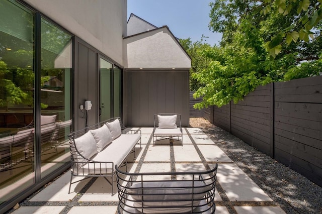 1706 Goodrich Ave Unit A, Austin, TX 78704 - fenced backyard with a patio and an outdoor living space