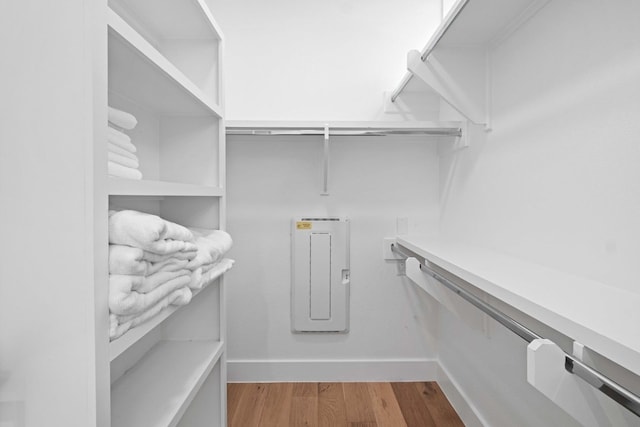 1706 Goodrich Ave Unit A, Austin, TX 78704 - walk in closet featuring light wood-style flooring