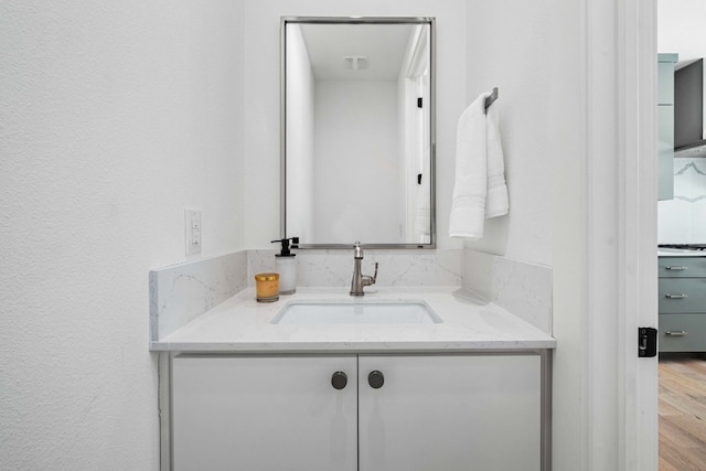 1706 Goodrich Ave Unit A, Austin, TX 78704 - bathroom with vanity and wood finished floors