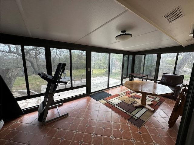 sunroom with visible vents