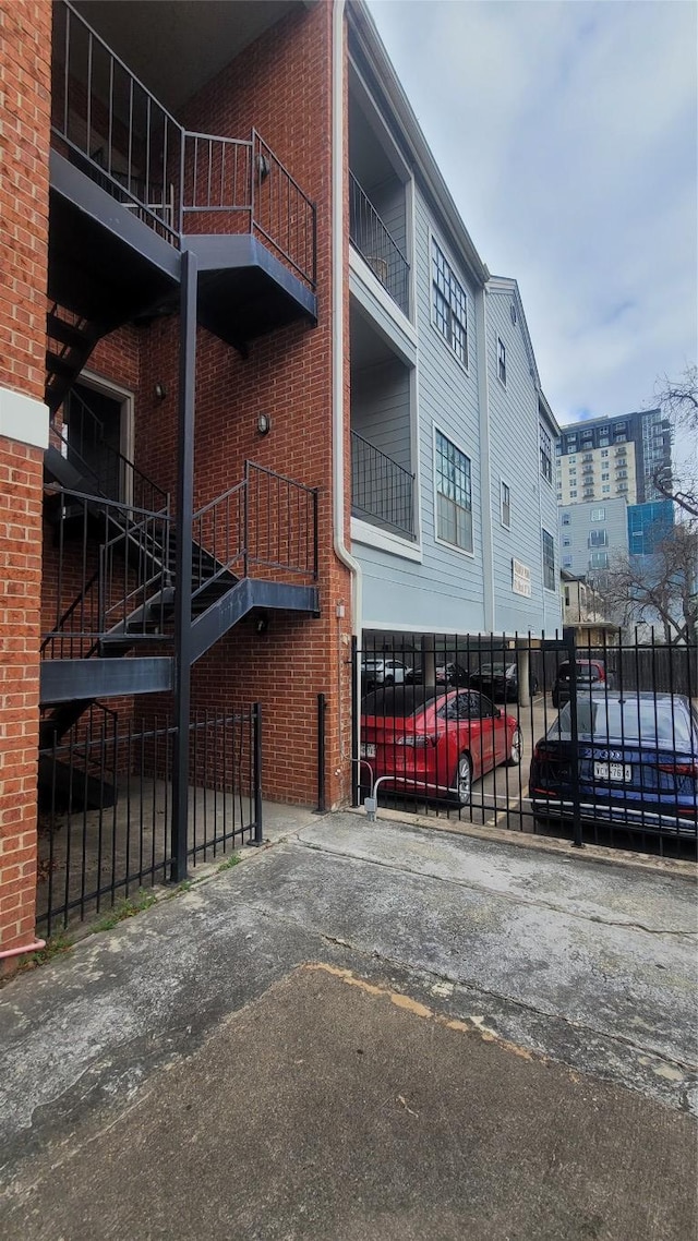 view of property featuring fence