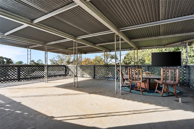 view of patio with outdoor dining area