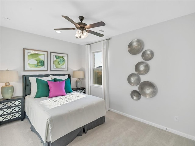 205 Bluff Creek Ln, Georgetown, TX 78628 - bedroom featuring carpet and ceiling fan