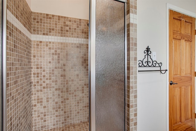 full bathroom featuring a shower stall