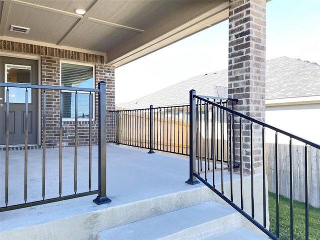 balcony featuring visible vents