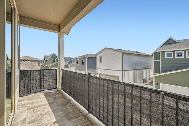 balcony featuring a residential view