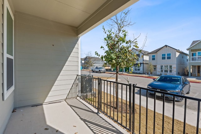 balcony with a residential view