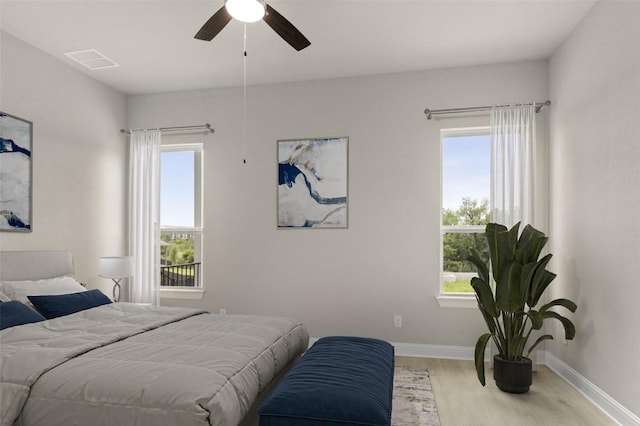 600 C-Bar Ranch Trl, Cedar Park, TX 78613 - bedroom with wood finished floors, baseboards, and ceiling fan