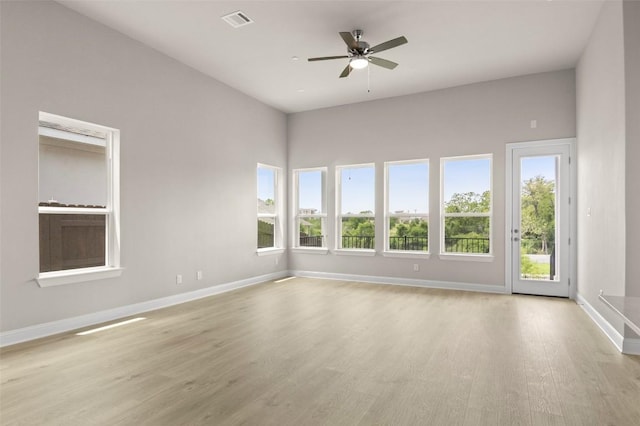 600 C-Bar Ranch Trl, Cedar Park, TX 78613 - unfurnished room with light wood finished floors, baseboards, and a ceiling fan