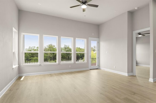 600 C-Bar Ranch Trl, Cedar Park, TX 78613 - spare room featuring ceiling fan, light wood-style floors, and baseboards