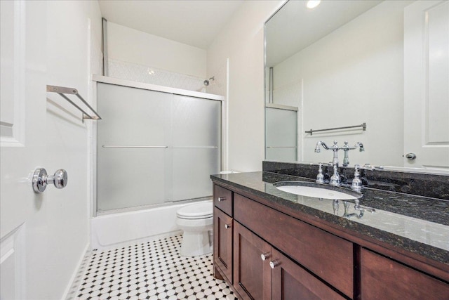 3816 Ridgelea Dr Unit A, Austin, TX 78731 - full bath featuring vanity, bath / shower combo with glass door, and tile patterned floors