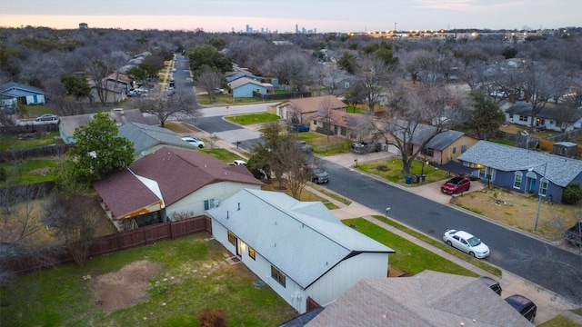 drone / aerial view with a residential view