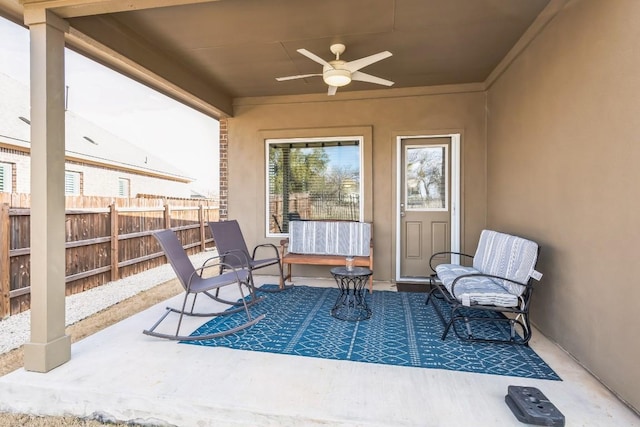 4337 Buffalo Ford Rd, Georgetown, TX 78628 - view of patio / terrace featuring a ceiling fan