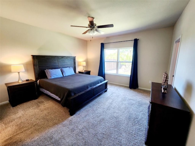 4337 Buffalo Ford Rd, Georgetown, TX 78628 - bedroom with carpet flooring, baseboards, and ceiling fan