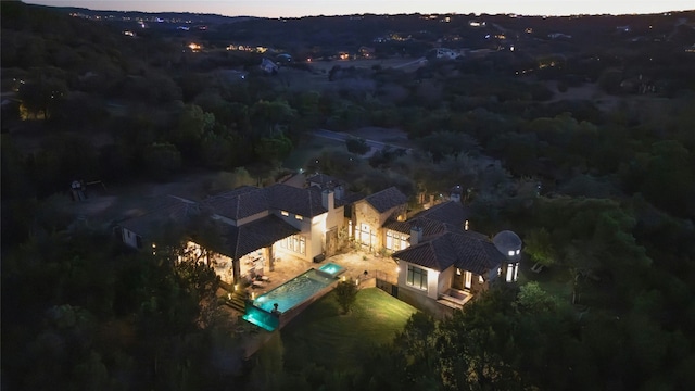 19520 Tessa Hts, Spicewood, TX 78669 - view of aerial view at dusk