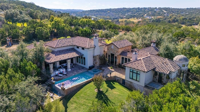 19520 Tessa Hts, Spicewood, TX 78669 - view from above of property with a forest