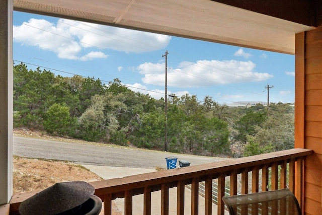 view of balcony