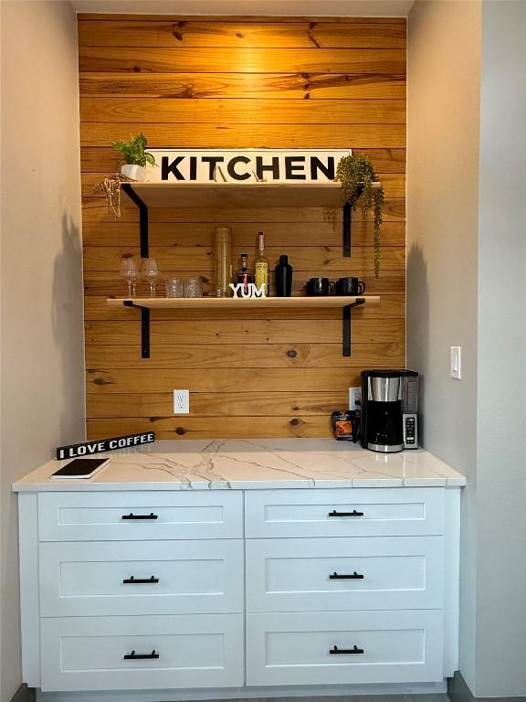 bar with wooden walls