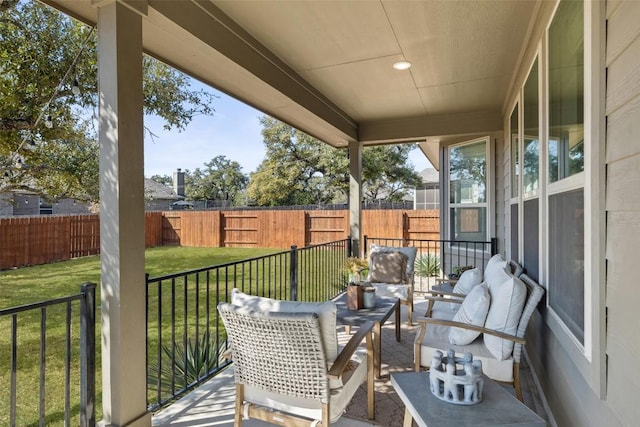 view of patio / terrace featuring a fenced backyard