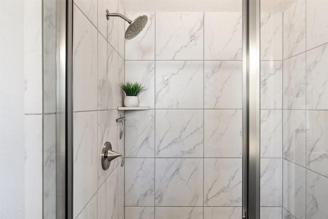 room details with a shower stall