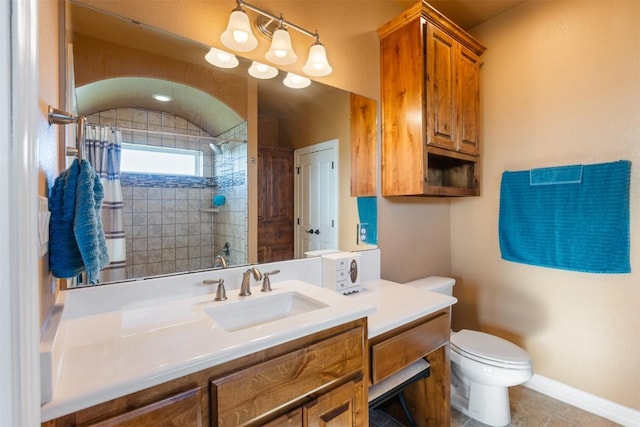 3622 N Fm 486, Thorndale, TX 76577 - full bath with a tile shower, vanity, and tile patterned floors
