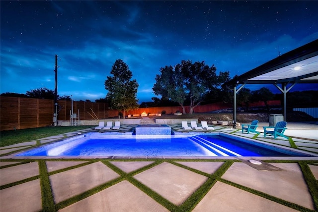12605 Fitzhugh Rd, Austin, TX 78736 - view of swimming pool with a fenced in pool, a fenced backyard, and a patio