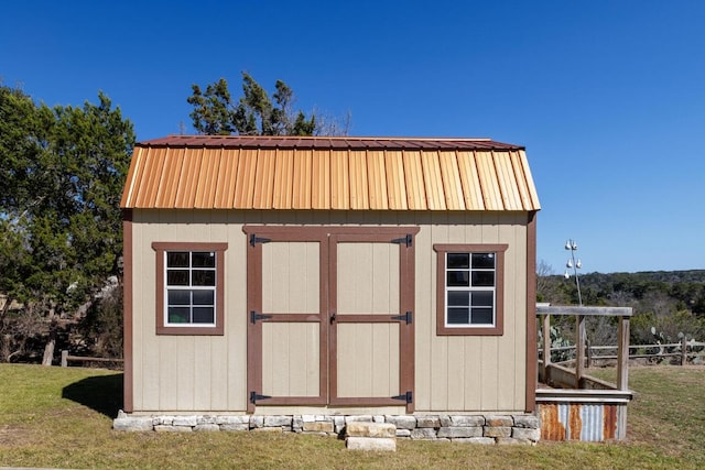 view of shed