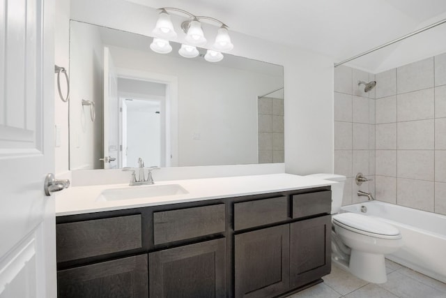 1409 Kneehigh Ln, Georgetown, TX 78633 - bathroom with vanity, tile patterned flooring, and bathing tub / shower combination