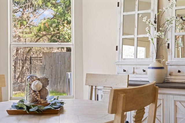 view of dining area