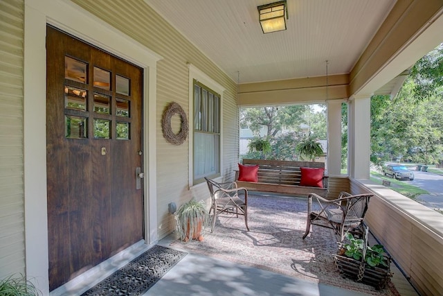 view of patio with covered porch