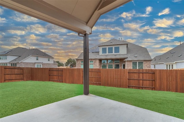 view of patio with a fenced backyard