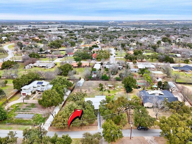 aerial view with a residential view