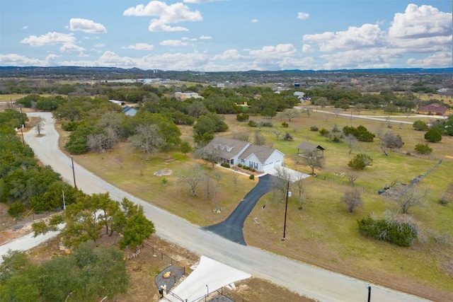 bird's eye view featuring a rural view