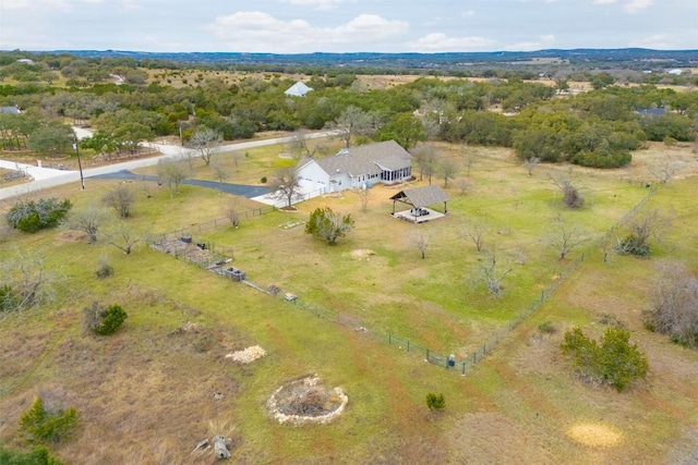 bird's eye view featuring a rural view