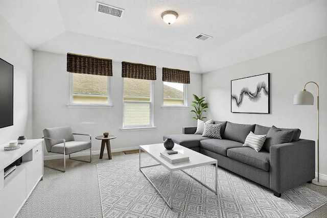 858 Cherrystone Loop, Buda, TX 78610 - living room with visible vents, baseboards, and light carpet