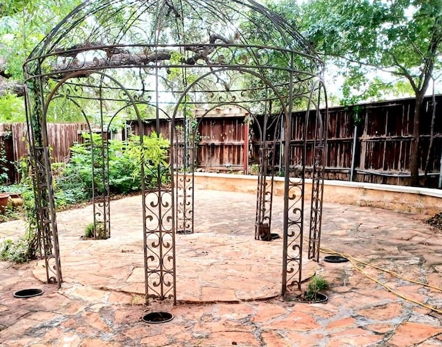 view of patio featuring a fenced backyard