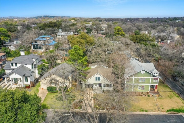 bird's eye view featuring a residential view