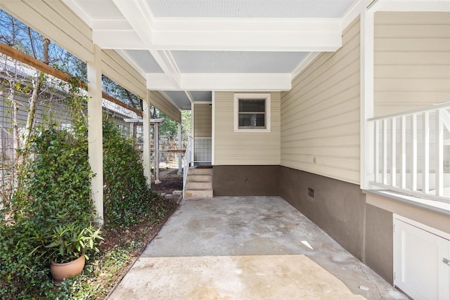 view of patio / terrace featuring a porch