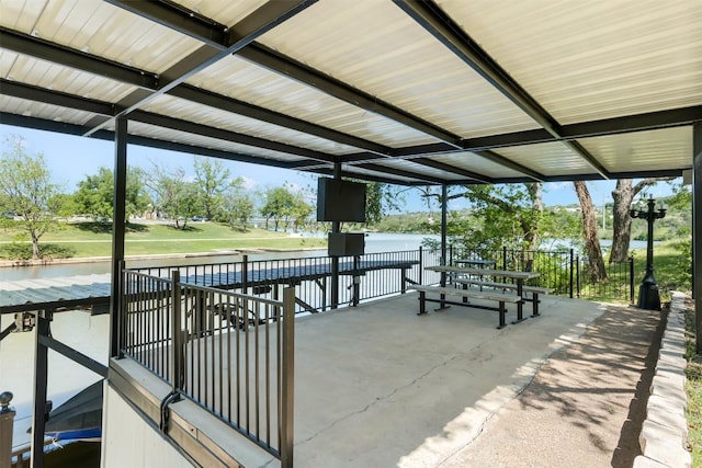 view of home's community featuring a water view