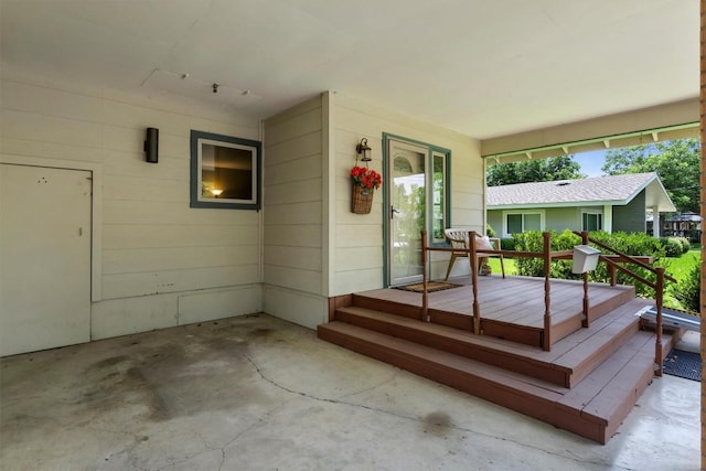 wooden deck with covered porch