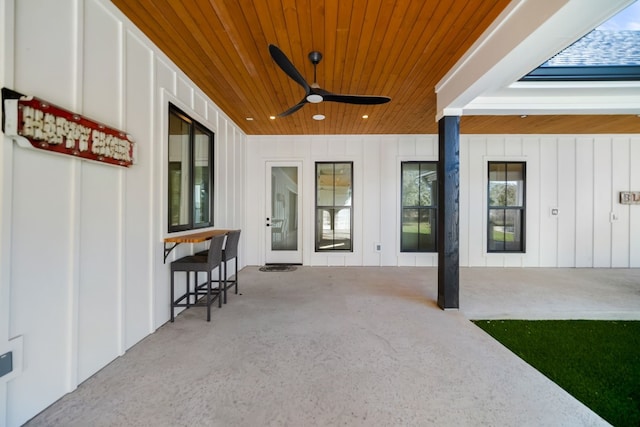 23937 Oscar Rd, Spicewood, TX 78669 - view of patio / terrace featuring ceiling fan
