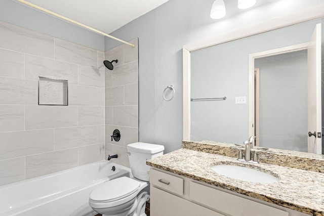 12314 Double Tree Ln, Austin, TX 78750 - full bathroom featuring toilet, vanity, and  shower combination