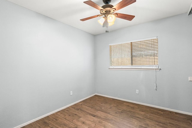 12314 Double Tree Ln, Austin, TX 78750 - spare room with wood finished floors, baseboards, and ceiling fan